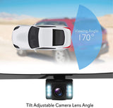 Wireless Backup Rear View Camera - Waterproof License Plate Car Parking Rearview Reverse Safety/Vehicle Monitor System w/ 4.3” Mirror Video LCD, Distance Scale Lines, Night Vision - Pyle PLCM4590WIR