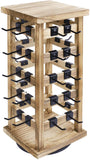 Ikee Design Natural Wood Rotating Jewelry Storage Display, Wooden Hanging Accessories Tower, Holds up to 10 Earring Cards, Oak Color, 7 1/2" W X 7 1/2" D X 15 1/3" H