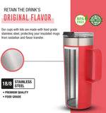 Life’s Easy - Stainless Steel Mug with Handle, Vacuum Insulated Mug for Hot and Cold Drink, Leak-Proof, Spill-Proof, Red, 20 oz