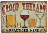 UNIQUELOVER Bar Signs, The Happy Hours Lounge Sign Retro Vintage Metal Tin Signs for Home Bar Decor 12” X 8”
