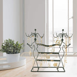 Jewelry Organizer Two Lady Earring Holder and Necklace Stand Display