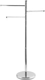 MyGift 40-Inch Freestanding Metal Bathroom Towel/Kitchen Towel Rack Stand with 3 Swivel Arms