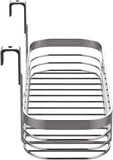 Lilimpact Over the Cabinet Kitchen Storage Organizer Tray for Sponges, Scrubbers, Brushes (Chrome)