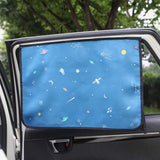 Magnetic Car Sun Shade Curtain for Side Window Baby Kids Children Sunshade Protector Protects from Sun Glare Heat Blocks UV Rays Glare Car Interior Sun Blocker Blind (Dinosaur)