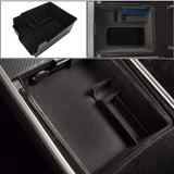 XTAUTO Center Console Organizer Tray Fit for 2021 Tesla Model 3 Armrest Storage Box Cubby Drawer Container 2021 Tesla Model 3 Accessories Interior Parts ABS Material Flocked Liner