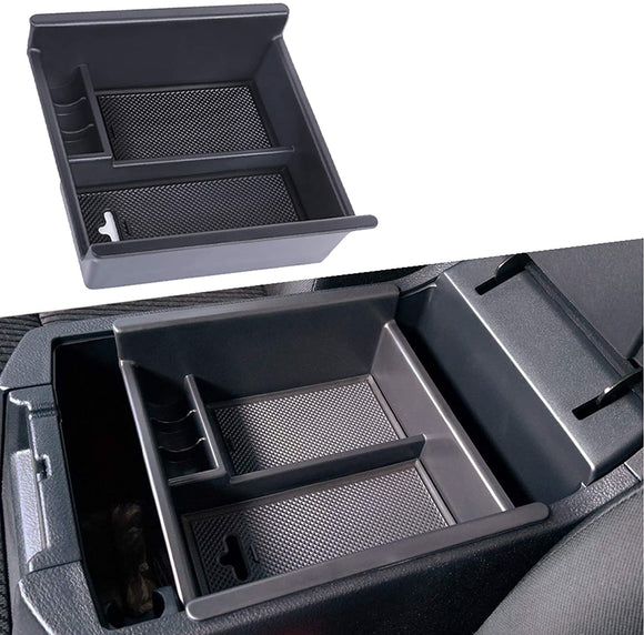 JDMCAR Center Console Organizer Compatible with Toyota 4Runner （2010-2019 2020 2021）, Insert ABS Black Materials Tray, Armrest Box Secondary Storage