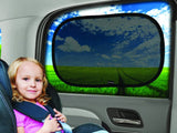 Enovoe Car Window Shade - (4 Pack) - 21"x14" Cling Sunshade for Car Windows - Sun, Glare and UV Rays Protection for Your Child - Baby Side Window Car Sun Shades