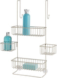 iDesign Metalo Over-the-Door Hanging Shower Organizer - 22.7" x 10.5" x 8.2", Satin