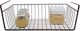 Smart Design Undershelf Storage Basket - Snug Fit Arms - Steel Metal Frame - Rust Resistant Finish - Cabinet, Pantry, & Shelf Organization - Kitchen (Medium, Light Blue)