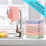 LAZI Kitchen Dish Towels, 16 Inch x 25 Inch Bulk Cotton Kitchen Towels and Dishcloths Set, 6 Pack Dish Cloths for Washing Dishes Dish Rags for Drying Dishes Kitchen Wash Clothes and Dish Towels