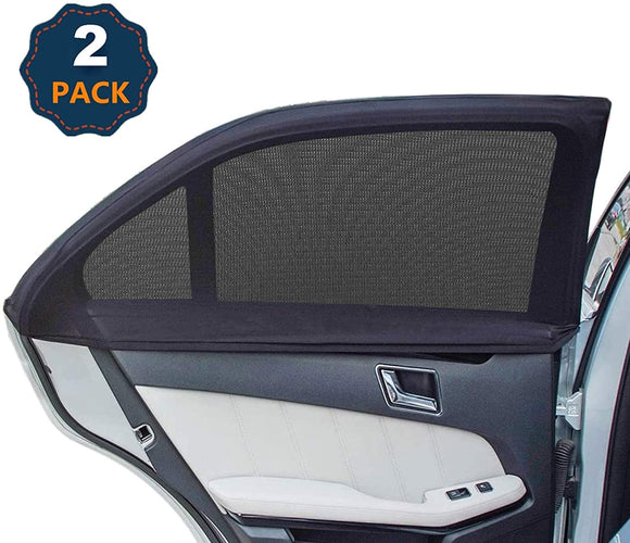 Universal Car Window Shades, Side Window Shade for Car, Breathable Mesh Baby Car Rear Window Sunshades Protects Kids from Sun Glare and UV Rays- 2 Pack