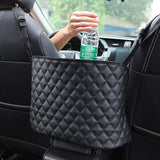 ANLEM Car Pocket Handbag Holder Driver Storage Netting Pouch Handbag Holder Front Seat Storage Barrier of Backseat Pet Kids Car Purse Black Net Pocket