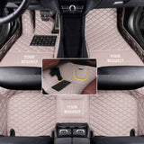 Muchkey car Floor Mats fit for 95% Custom Style Luxury Leather All Weather Protection Floor Liners Full car Floor Mats Black-Red