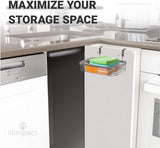 Lilimpact Over the Cabinet Kitchen Storage Organizer Tray for Sponges, Scrubbers, Brushes (Chrome)