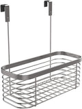 Lilimpact Metal Over the Cabinet Kitchen Storage Organizer Basket for Kitchen Pantry (Black)