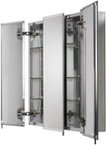 Croydex Grove Triple Door Tri-View Aluminium Cabinet with Hang N Lock Fitting System, 61 x 66 cm