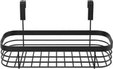 Lilimpact Over the Cabinet Kitchen Storage Organizer Tray for Sponges, Scrubbers, Brushes (Black)