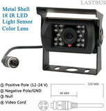 Backup Camera, Reversing Camera, Waterproof Night Vision Wide View Angle Rear View Camera with 4 Pin GX12-4 Connector for RV Camper Truck Trailer Bus Van