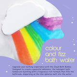 Rainbow Bath Bomb Gift Set-3pcs Cloud Bath Bombs with Fizzy Rainbow Bubbles&Rich in Essential Oil,Sea Salt,Great for Skin Care