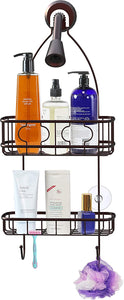 Simple Houseware Bathroom Hanging Shower Head Caddy Organizer, Chrome (22 x 10.2 x 4.2 inches)