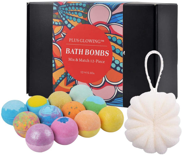 Bath Bombs Bathbombs Bath Bomb Set Bath Gift Set Natural Organic Pure Essential Oils Spa Set Gift Set 12 Pcs for Skin Care