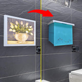 Bathroom Foldable Cabinet Waterproof Clothing Towel Shelves, Space Saving Bathroom Decor Storage Box, Easy-Installation Wall Mount Concealed Case, 1212 Square with Strong Holder,