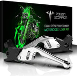 POISON SCORPION Chrome 0204A CNC Brake Clutch Levers Compatible with Dyna | Softail | Touring | CVO | Sportster Model Motorcycle 1Pair