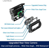 Backup Camera, Reversing Camera, Waterproof Night Vision Wide View Angle Rear View Camera with 4 Pin GX12-4 Connector for RV Camper Truck Trailer Bus Van
