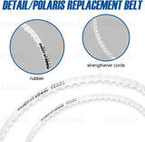 Blasoul 2 PCS Polaris Belt Replacement Kit - 9-100-1017 Small and Large Belt Kit for Polaris 360 and 380 Pressure Side Pool Cleaners Polaris Pool Cleaner Parts Drive Belt Kit (2 Pcs)