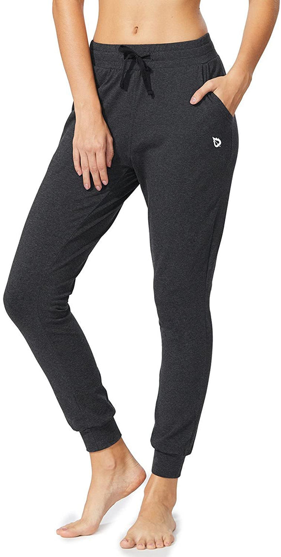 Women's Cotton Sweatpants Leisure Joggers Pants Tapered Active Yoga Lounge Casual Travel Pants with Pockets