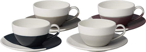 Royal Doulton Coffee Studio 9 OZ Cappuccino Cup & Saucer Set, Gray