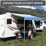 RV Awning Fabric Replacement Waterproof Vinyl Shade Screen for Awnings Camping Universal Fit Fabric Sun Shade UV Sun Blocker Canopy RV Awning Shade Shelter Fabric - 19' (Fabric 18'2")