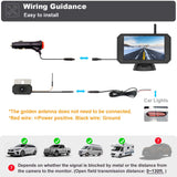 1080P Backup Camera and 5 inch Monitor Kit Digital Wireless Rear View Camera for Car SUV Truck RV Built-in Transmitter with Parking guidelines