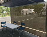 Tentproinc RV Awning Sun Shade Screen 6'X10'3'' Brown Mesh Sunshade UV Sunblocker Complete Kits Drop Motorhome Camping Trailer Tarp Canopy Shelter - 3 Years Limited Warranty