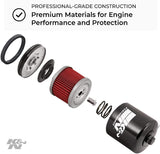 K&N Motorcycle Oil Filter: High Performance, Premium, Designed to be used with Synthetic or Conventional Oils: Fits Select Honda, Kawasaki Vehicles, KN-202 , black