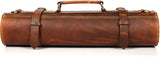 Leather Knife Roll Storage Bag | Travel-Friendly Chef Knife Case Roll (VINTAGE)