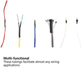 MulWark 130pcs 3:1 Assorted Marine Grade Dual Wall Adhesive Lined Black Heat Shrink Tube Wiring Wrap Tubing Assortment Electrical Cable Sleeve Set - For Automotive, Household, Audio, Video Application