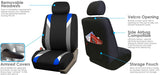 FH Group FB033BLUE102 Bucket Seat Cover (Modernistic Airbag Compatible (Set of 2) Blue)