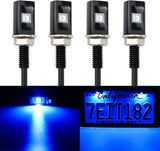 LivTee Super Bright 12V Waterproof Tag Screw Bolt License Plate LED Lights Holder Legal for Car Motorcycle Truck RV ATV Bike, Ice Blue(2PCS)