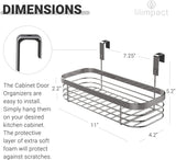 Lilimpact Over the Cabinet Kitchen Storage Organizer Tray for Sponges, Scrubbers, Brushes (Chrome)