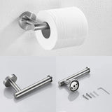 MARMOLUX ACC 4 Pieces Bathroom Hardware Set-Towel Hooks, Hand Towel Holder/Towel Ring, Toilet Paper Holder, Wall Mount Towel Bar Set SUS 304 Stainless Steel Brushed Bathroom Accessories