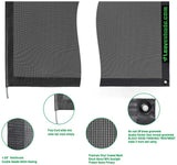leaveshade RV Awning Sunshade Screen ● Tentproinc 10'X18'3''- Black Mesh Sun Shade ● Block Patio Front Sun Light ● Motorhome Camping Trailer UV Sunblocker ● Canopy Sunscreen-3 Years Lasting