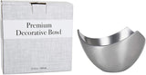 Inyo Decorative Candy Bowl - Modern Home Decor Accent for Potpourri, Silver Tri Corner Bowl for Coffee Table, Change Dish and Key Holder for Entryway, Elegant Present for Christmas and Wedding Gift