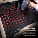 3D MAXpider All-Weather Floor Mats for Tesla Model Y 5-Seater 2020 Custom Fit Car Mats Floor Liners, Kagu Series (Does NOT fit 7-Seater)