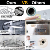 Flowmist 2 Tiers Corner Shower Caddy, Shower Organizer, Wall Mounted Aluminum Shower Shelf with Adhesive(No Drilling), Storage Rack for Toilet,Shampoo,Dorm and Kitchen