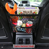 AMEIQ 3-Layer Car Mesh Organizer, Seat Back Net Bag, Barrier of Backseat Pet Kids, Cargo Tissue Purse Holder, Driver Storage Netting Pouch