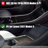 XTAUTO Center Console Organizer Tray Fit for 2021 Tesla Model 3 Armrest Storage Box Cubby Drawer Container 2021 Tesla Model 3 Accessories Interior Parts ABS Material Flocked Liner