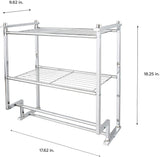 Organize It All Chrome 2 Tier Wall Mounting Bathroom Rack with Towel Bars