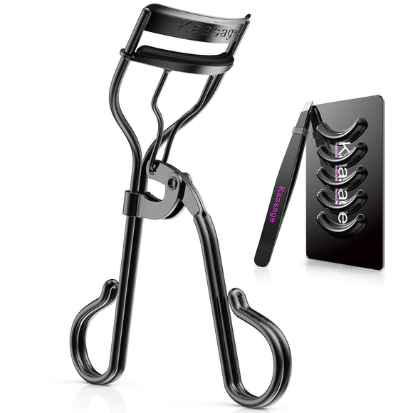 Eyelash Curler Curling Eyelashes Naturally in Few Seconds, keep for 24 Hours, Total of 6 Silicone Pads, Not Pinch Eyelids and Face, Fit All People.