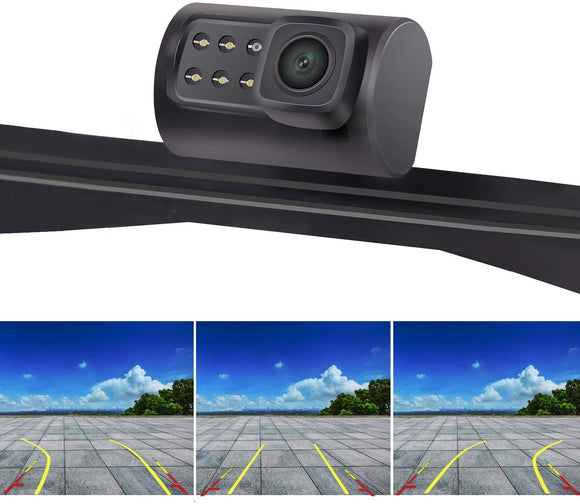 Yakry Y78 HD Backup Camera for Car/Truck/SUV Rear View Reversing Intelligent Dynamic Trajectory Camera with IP 69K Waterproof Mount Hidden Guide Line ON/Off